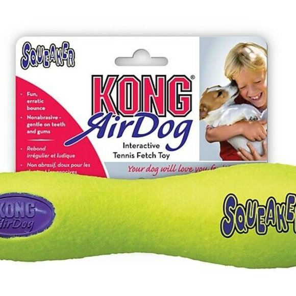 Air Kong Squeaker Fetch Stick Medium Dog Toy Floats Fetch Tennis Ball - Picture 3 of 3